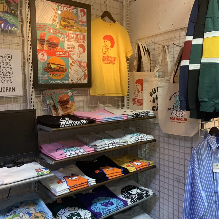 【Tシャツ・トートバッグ】STORMY 渋谷店にて販売開始。 マンドリン ハンバーガーキッチン MANDOLIN Hamburger